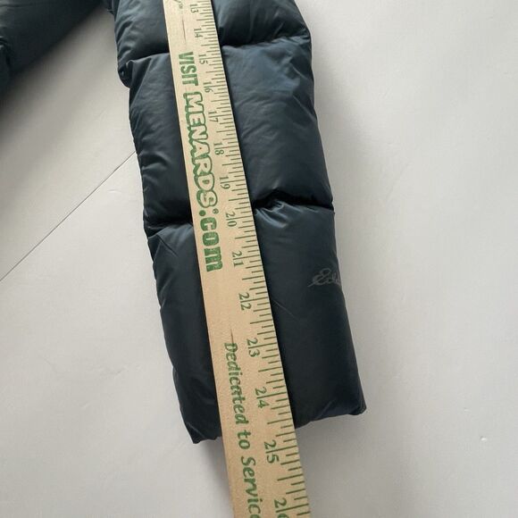 Eddie Bauer EB550 Luna Peak Down Parka Hooded Puffer Teal Coat Women's M Nylon - Picture 13 of 16